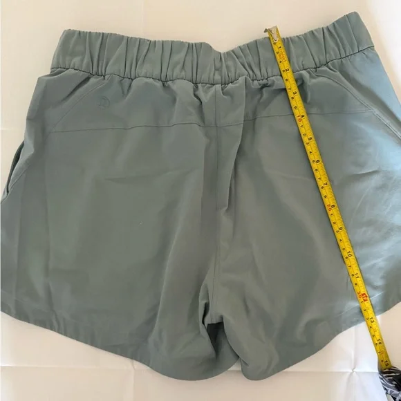 Lululemon women’s stroll at sunset shorts. Size 4. Blue. 3” inseam. Liner-less. - Picture 4 of 5